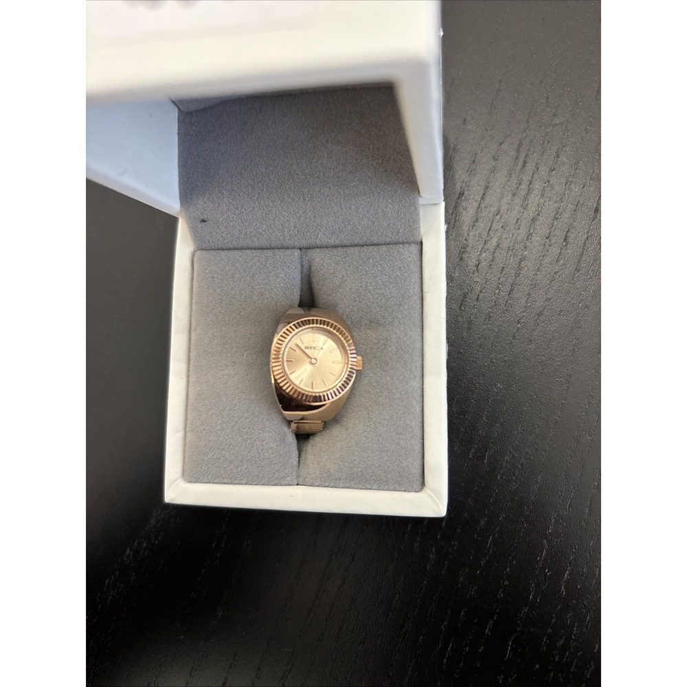 Invicta Mini Angel Quartz Crystal Rose Gold Dial Ladies Watch 48948